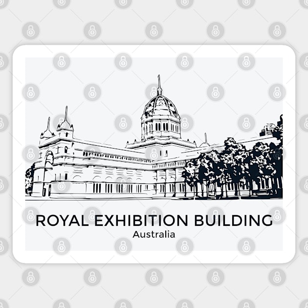 Royal Exhibition Building - Australia Magnet by Lakeric